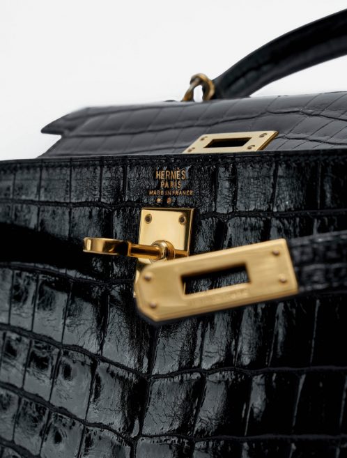Hermès Kelly Mini 20 Crocodile Black Vintage