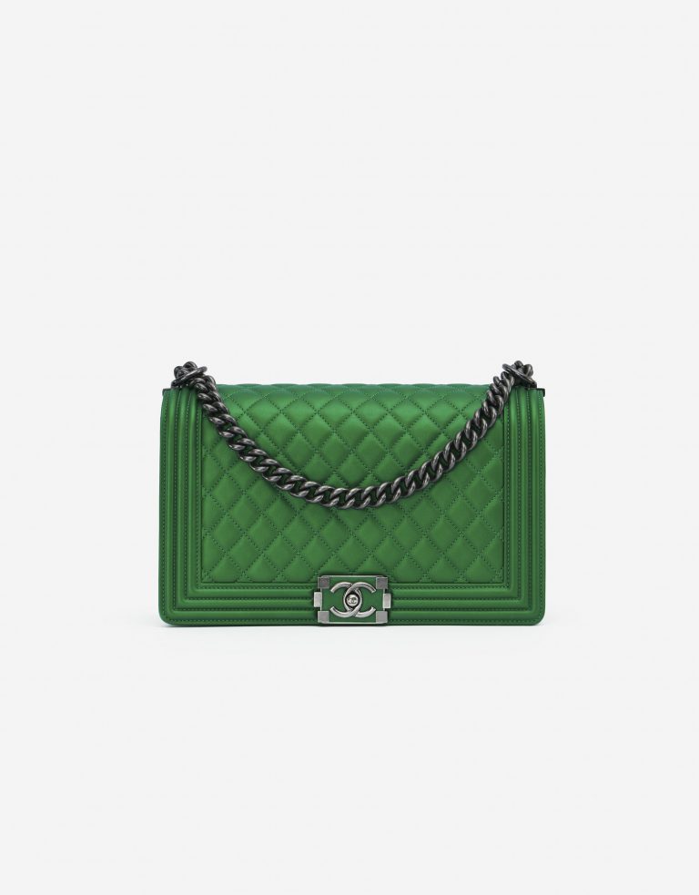 Chanel Boy Medium Lamb Metallic Green