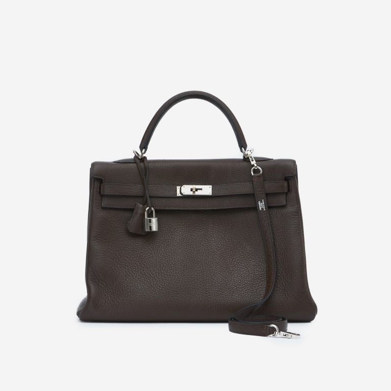 Hermès Kelly 35 Togo Terre Front