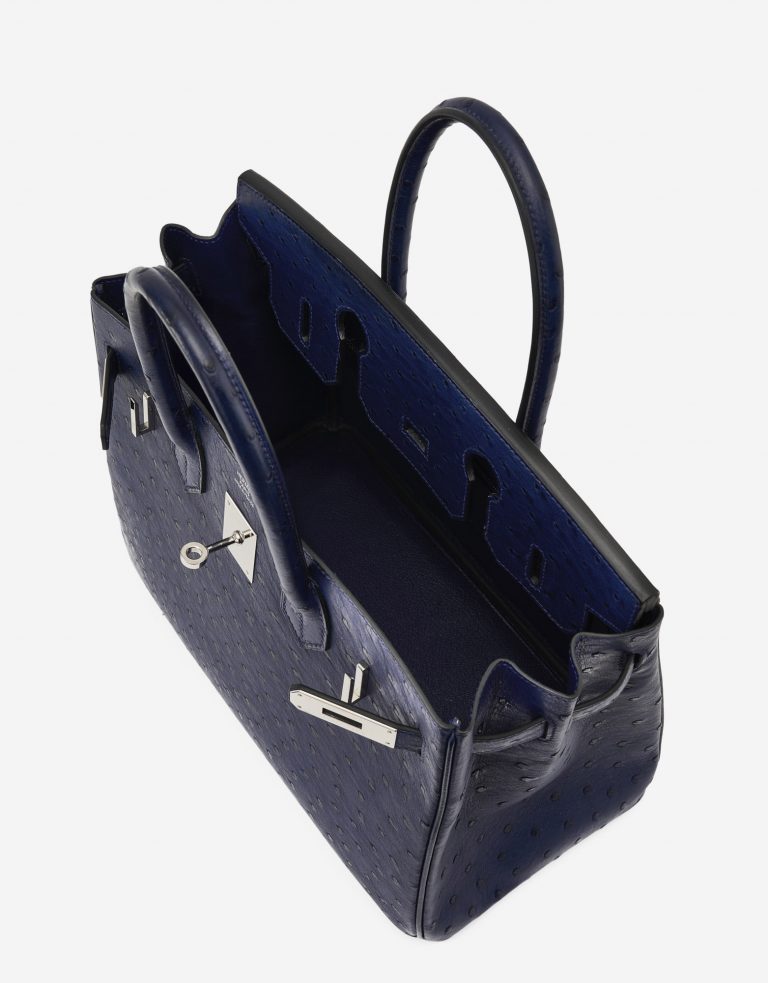 Hermès Birkin 30 Ostrich Blue Iris SACLÀB