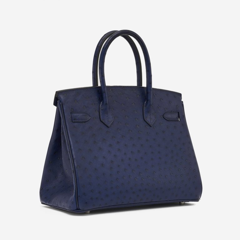 Hermès Birkin 30 Ostrich Blue Iris SACLÀB