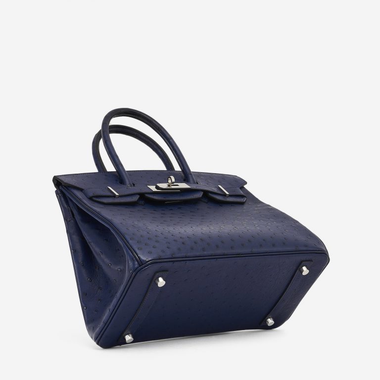 Hermès Birkin 30 Ostrich Blue Iris SACLÀB