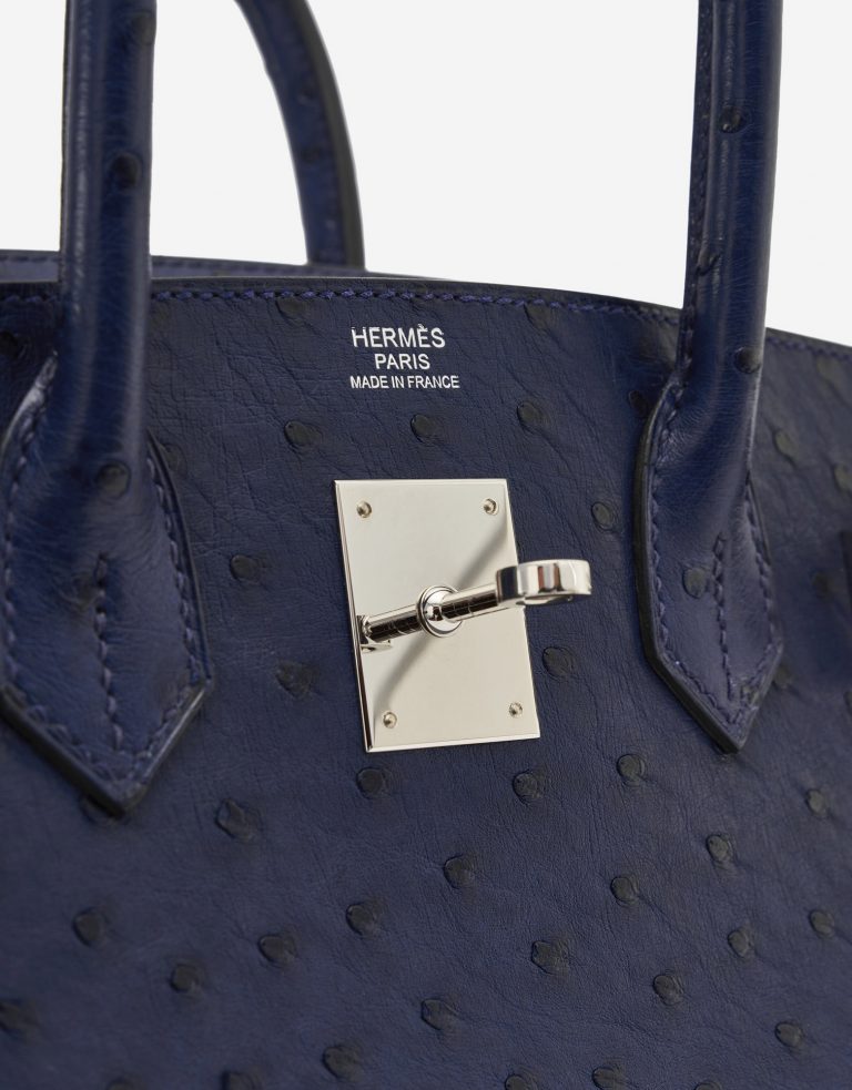 Hermès Birkin 30 Ostrich Blue Iris SACLÀB