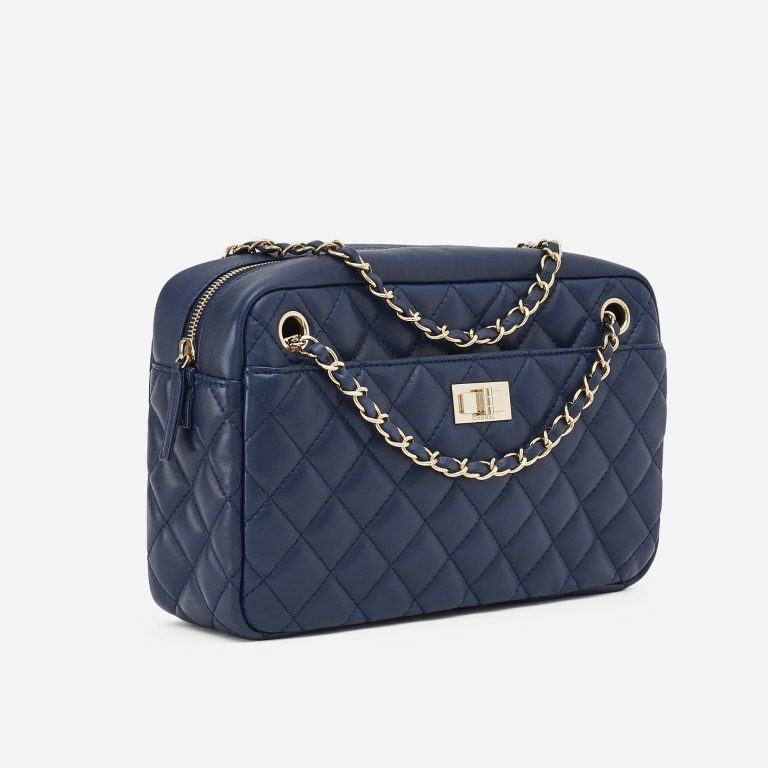 Chanel Camera Bag Lambskin Blue SACLÀB