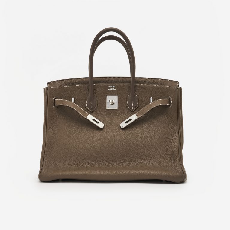 Hermès Birkin 35 Togo Etoupe Front Open SACLÀB