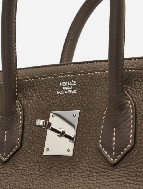 Hermès Birkin 35 Togo Etoupe Palladium Silver Hardware SACLÀB