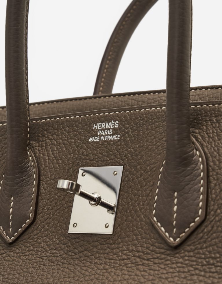 Hermès Birkin 35 Togo Etoupe Palladium Silver Hardware SACLÀB