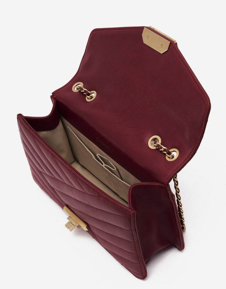 Gabrielle Flap Bag Medium Lambskin Bordeaux Handbag
