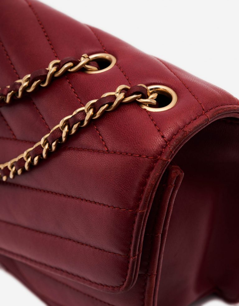 Gabrielle Flap Bag Medium Lambskin Bordeaux Gold Chain Strap