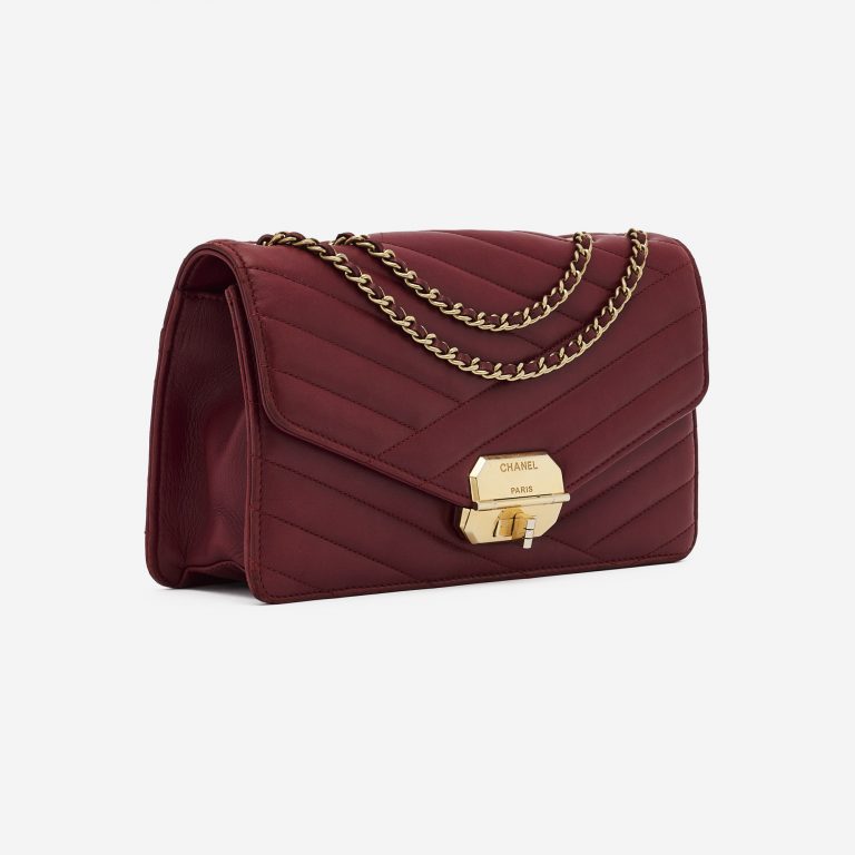 Gabrielle Flap Bag Medium Lambskin Bordeaux Handbag