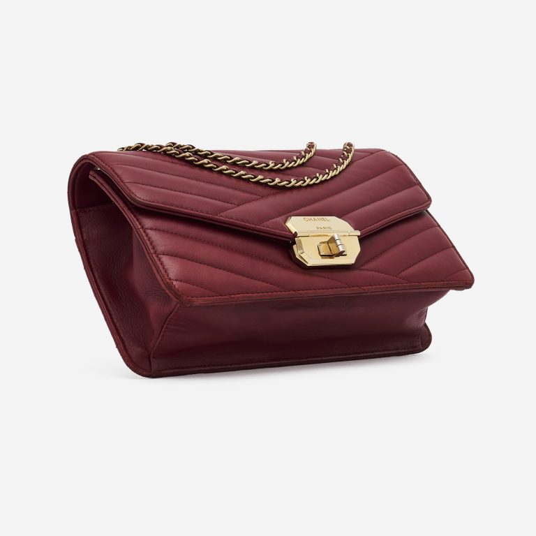 Gabrielle Flap Bag Medium Lambskin Bordeaux Handbag