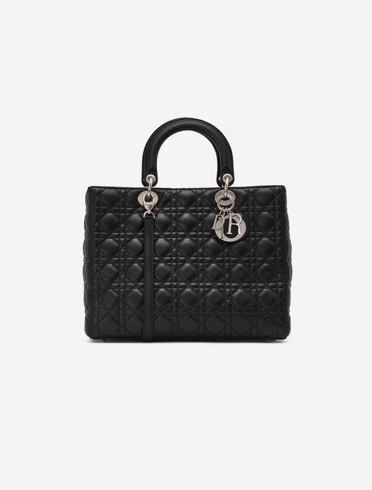 Dior Lady Large Calf Black Secondhand Handbag