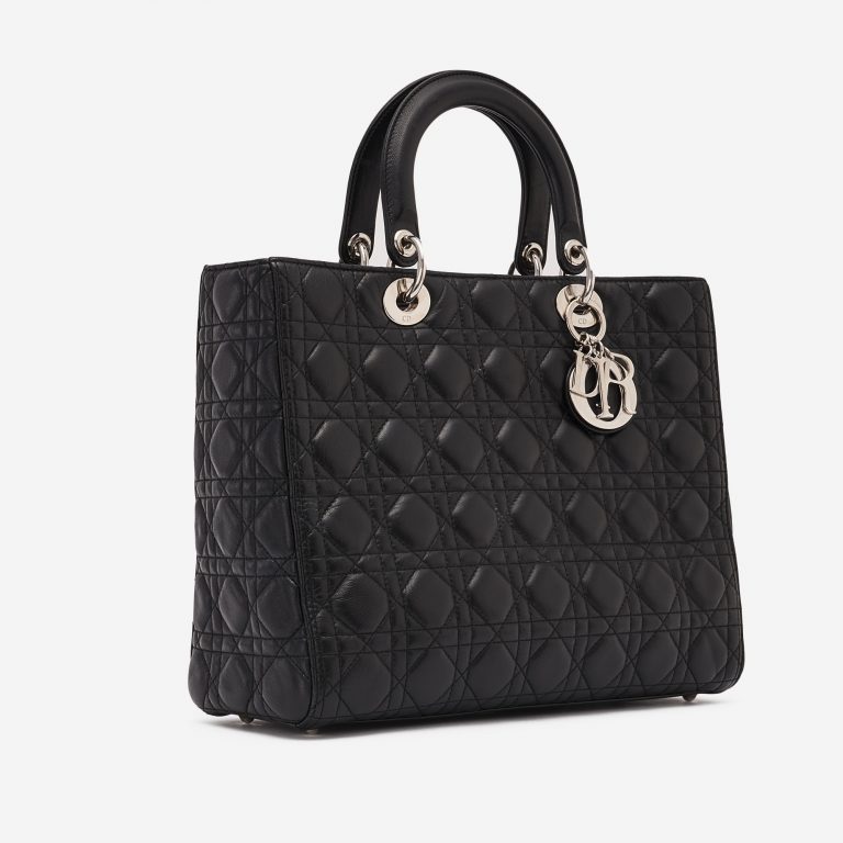 Dior Lady Large Calf Black Secondhand Handbag