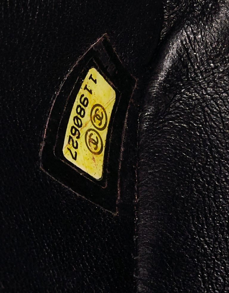 Chanel Timeless Lamb Black Secondhand Handbag Serial Code