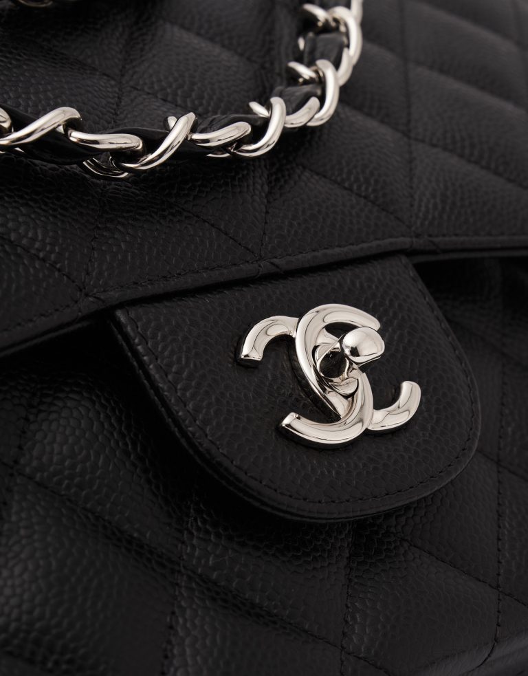 Chanel Timeless Jumbo Caviar Black Silver Hardware