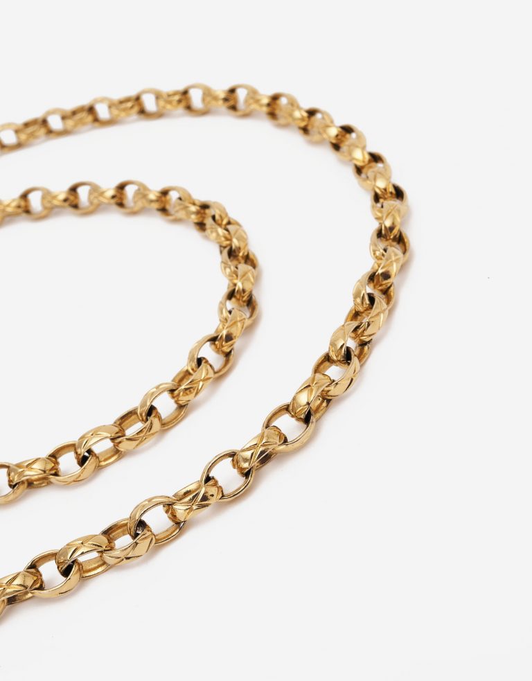 Vintage Chanel Timeless Mini Caviar White Handbag Gold Chain