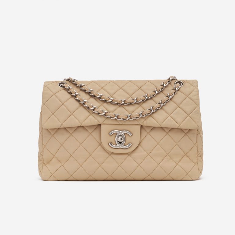 Chanel Timeless Jumbo Lambskin Beige Bag