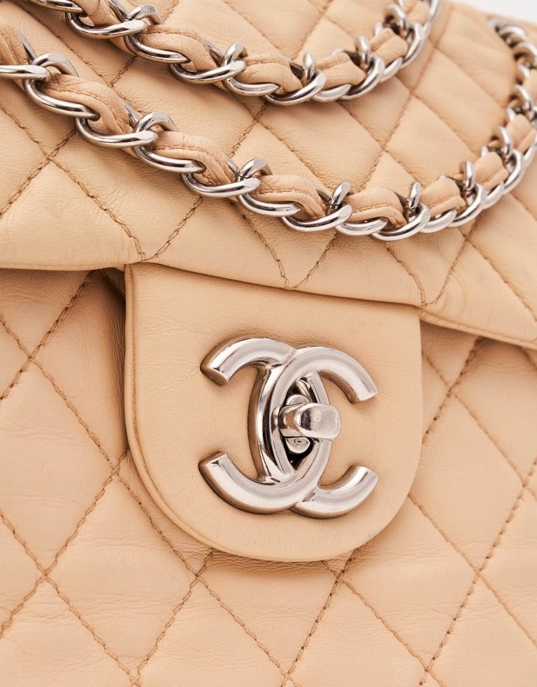 Chanel Timeless Jumbo Lambskin Beige Bag