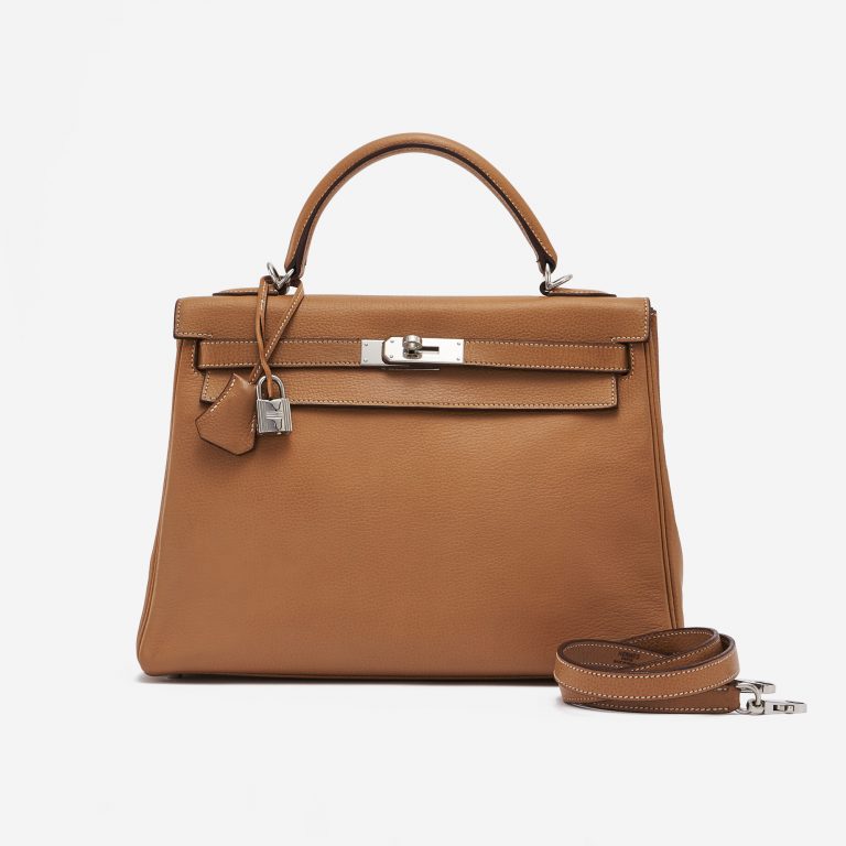 Hermès Kelly 32 Natural Pre-Loved Luxury Handbag
