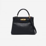Kelly 28 Vintage Box Bleu Marine Pre-Loved Luxury Handbag