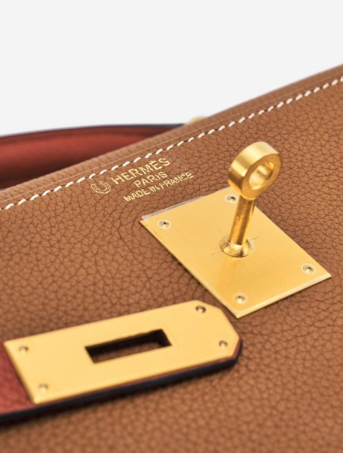 Hermès Kelly 35 Togo Gold Brique Horseshoe brushed gold hardware