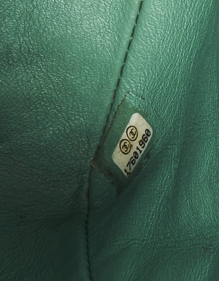 Chanel Timeless Mini Square Patent Green Bag SACLÀB
