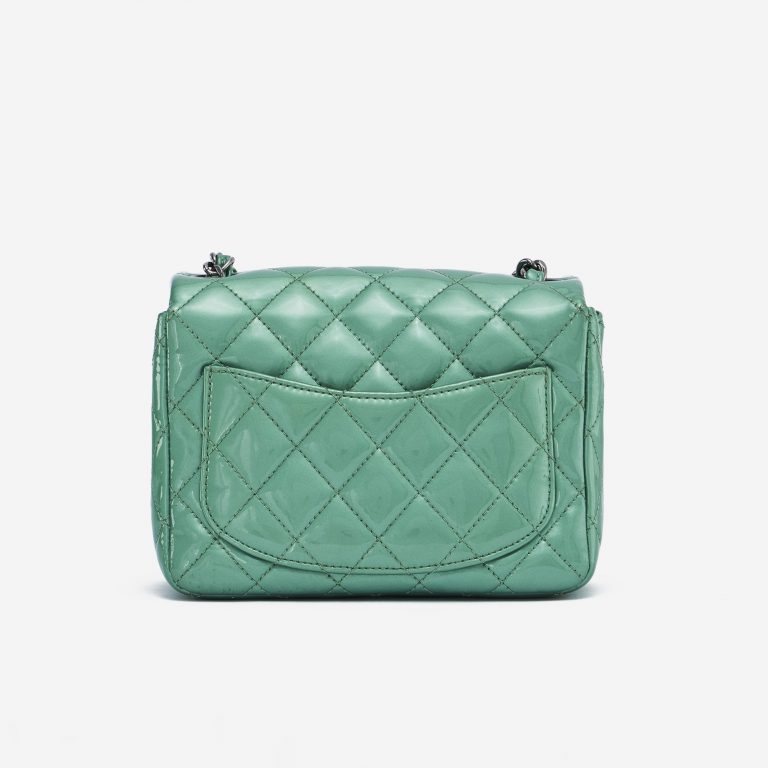 Chanel Timeless Mini Square Patent Green Bag SACLÀB