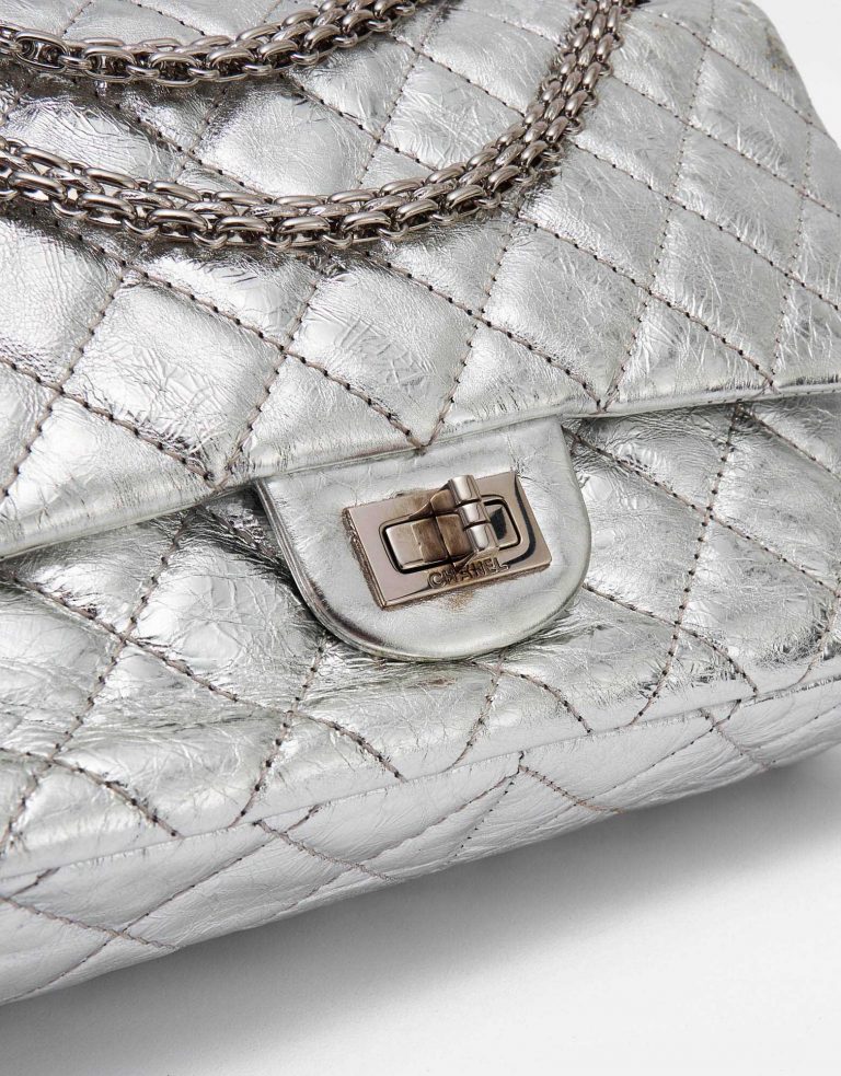 Chanel 2.55 226 Metallic Silver Limited Edition Bag SACLÀB Hardware