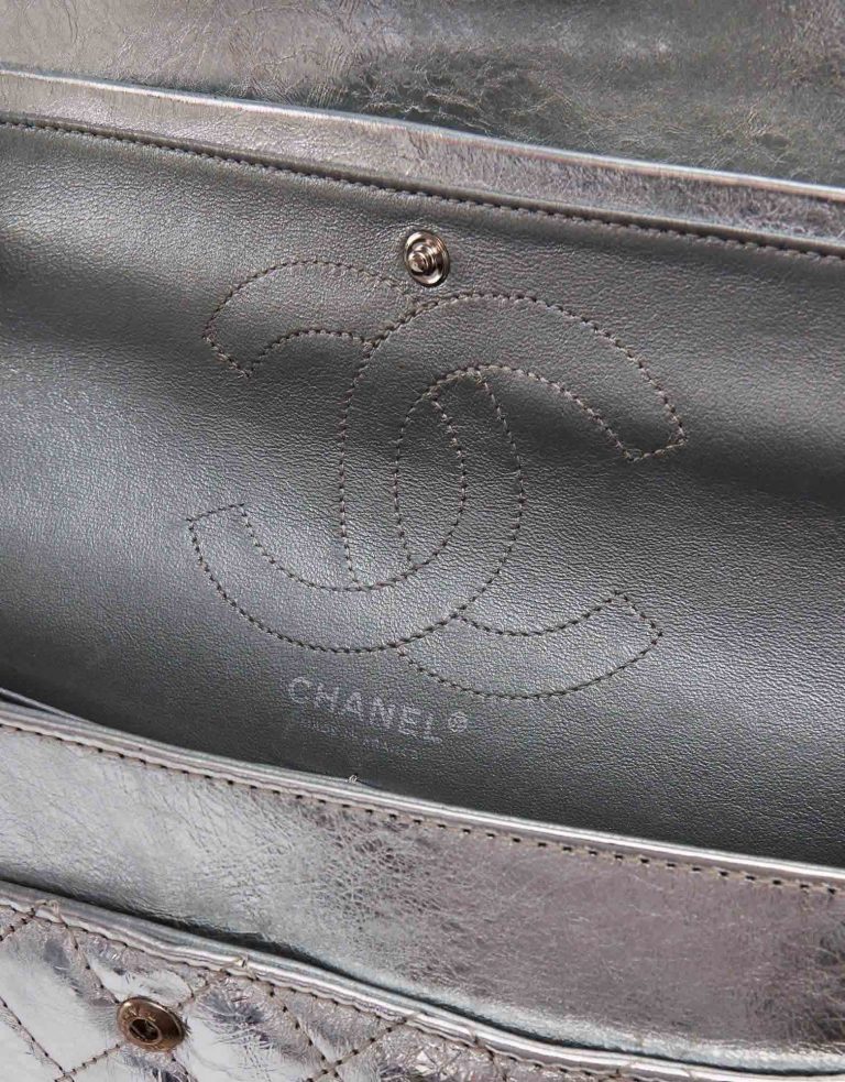 Chanel 2.55 226 Metallic Silver Limited Edition Bag SACLÀB Inside