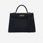 Hermès Kelly 35 Sellier Vache Liegee Bleu Indigo Bag SACLÀB