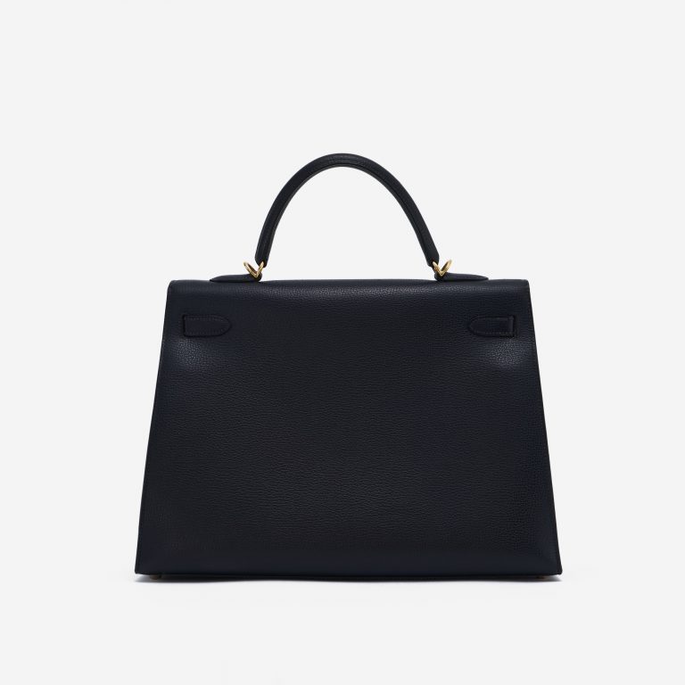 Hermès Kelly 35 Sellier Vache Liegee Bleu Indigo Bag SACLÀB