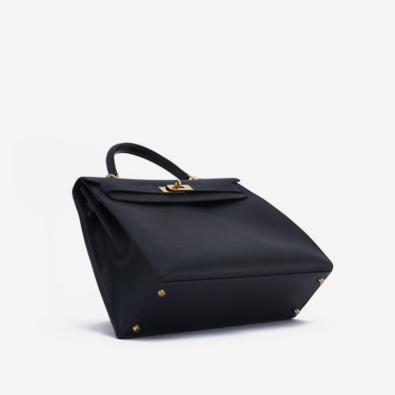 Hermès Kelly 35 Sellier Vache Liegee Bleu Indigo Bag SACLÀB