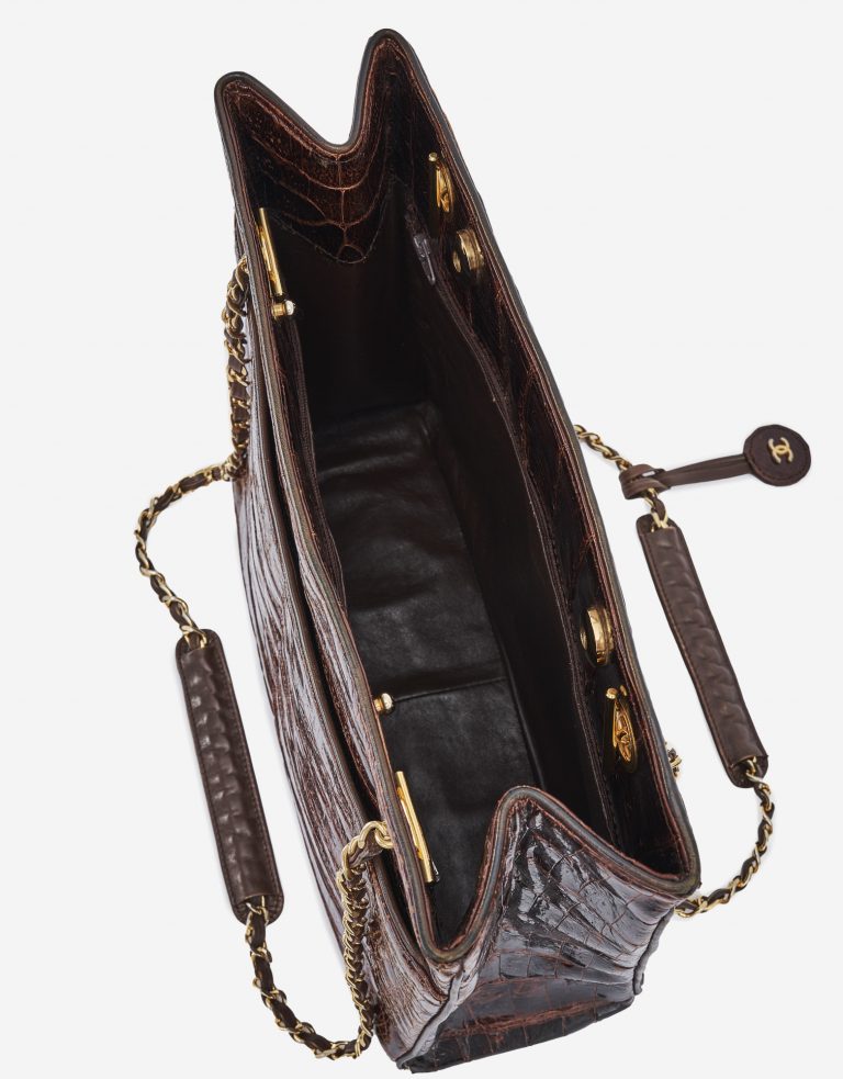 Vintage Chanel Shopper Medium Alligator Marron