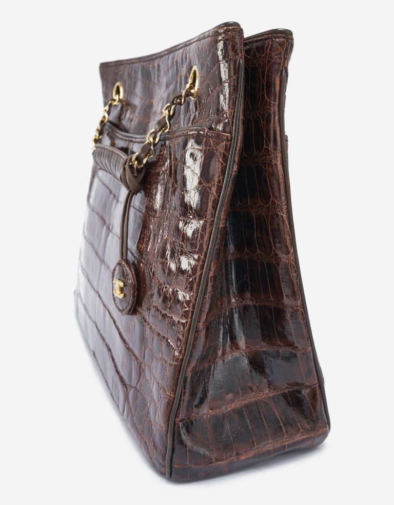 Vintage Chanel Shopper Medium Alligator Marron