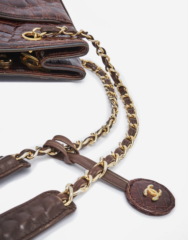 Vintage Chanel Shopper Medium Alligator Marron