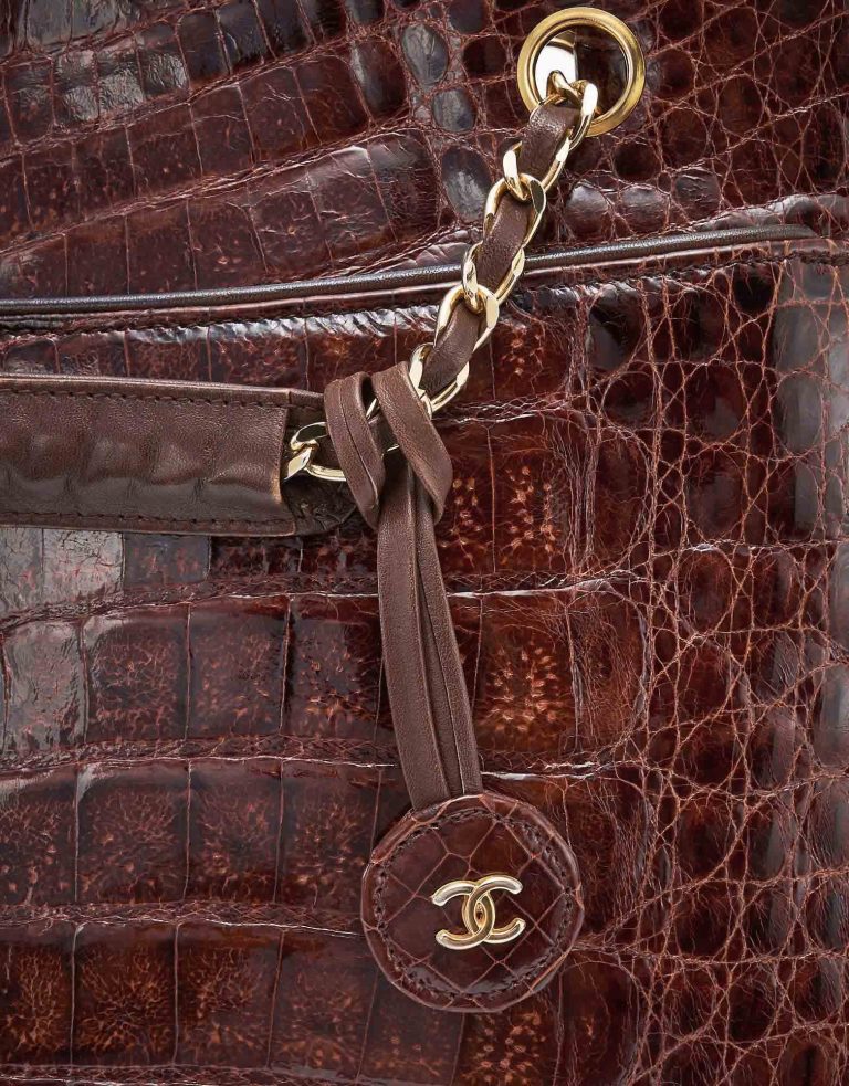 Vintage Chanel Shopper Medium Alligator Marron