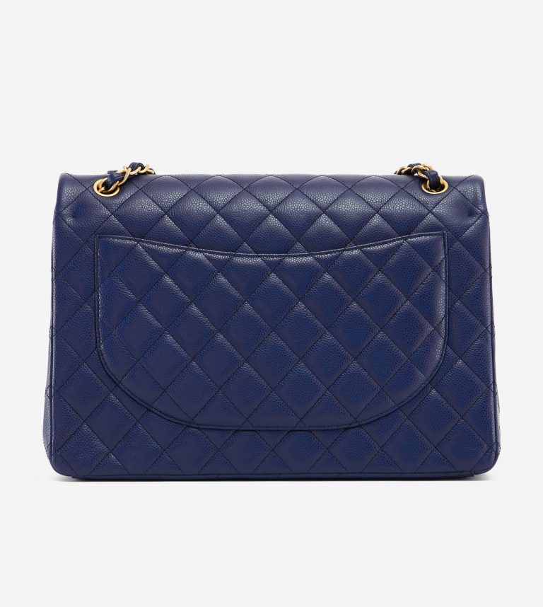 Chanel Timeless Maxi Caviar Leather GHW Dark Blue SACLÀB