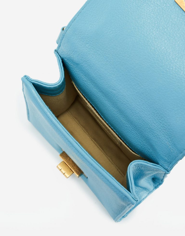 Chanel Rita Flap Bag Top Handle in Blue Turquoise Luxury Pre-Loved Bag