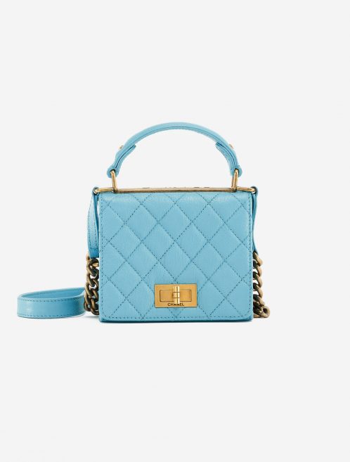 Chanel Rita Flap Bag Top Handle in Blue Turquoise Luxury Pre-Loved Bag