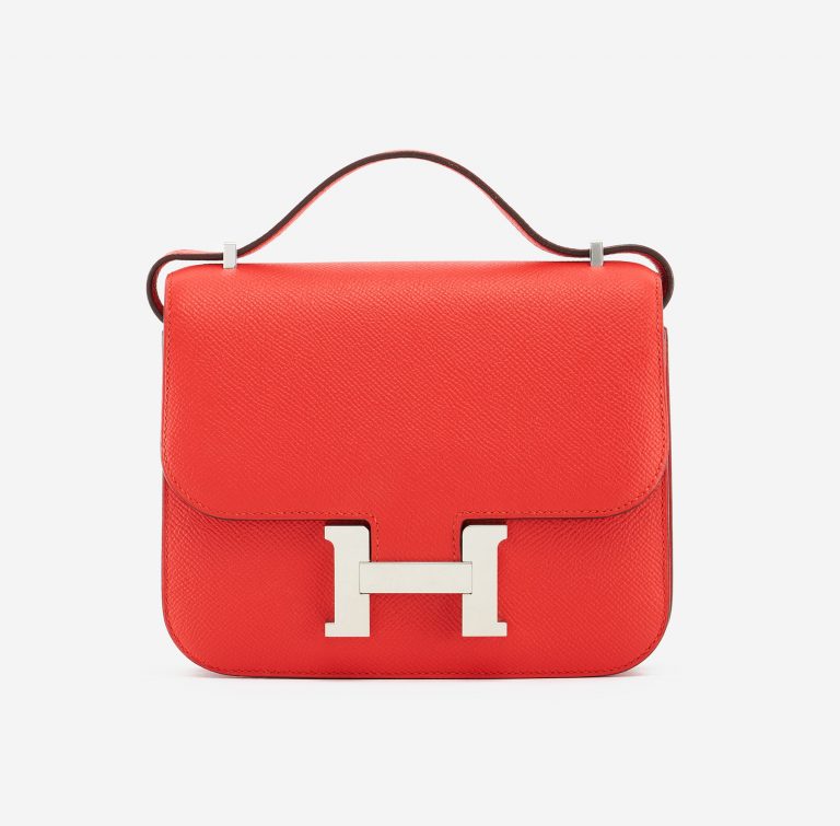 Hermès Constance Mini 18 Epsom Leather Rouge Tomate SACLÀB