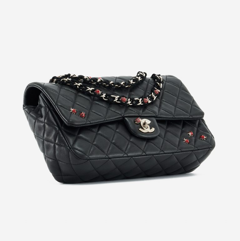 Limited Edition Chanel Timeless Medium Lambskin Black Ladybug