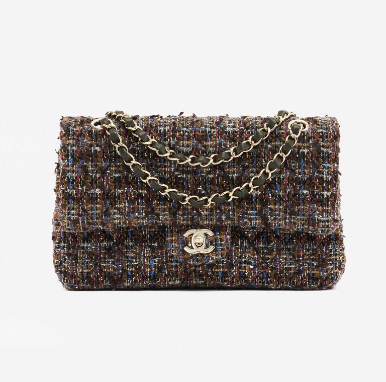 Chanel Timeless Medium Tweed Multicolor Pre-Loved Luxury Bag