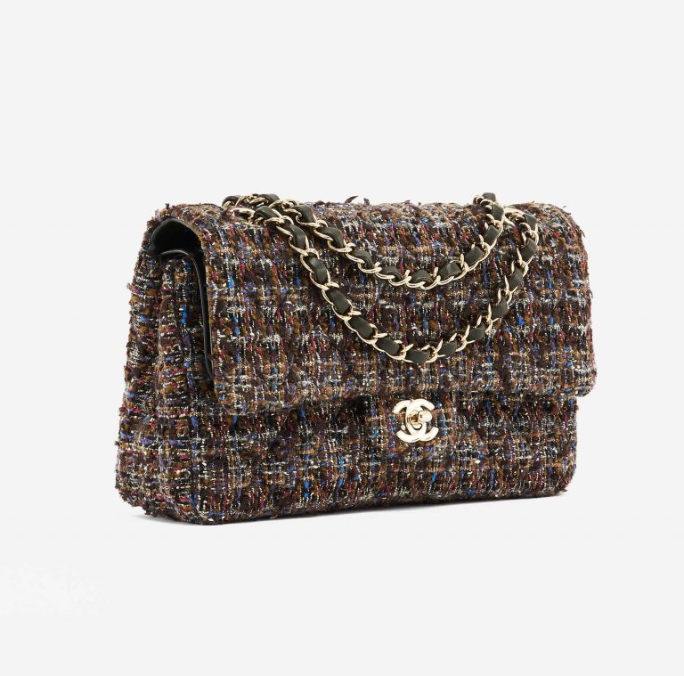 Chanel Timeless Medium Tweed Multicolor Pre-Loved Luxury Bag