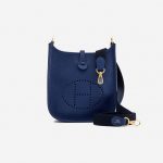 A pre-loved Hermès Evelyne 16 Amazone Blue Sapphire / Blue Indigo on SACLÀB