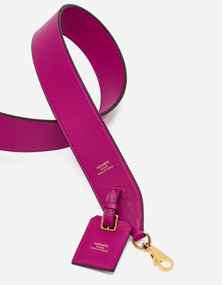 A pre-loved Hermès Kelly Shoulder Strap Swift Leather Rose Pourpre on SACLÀB