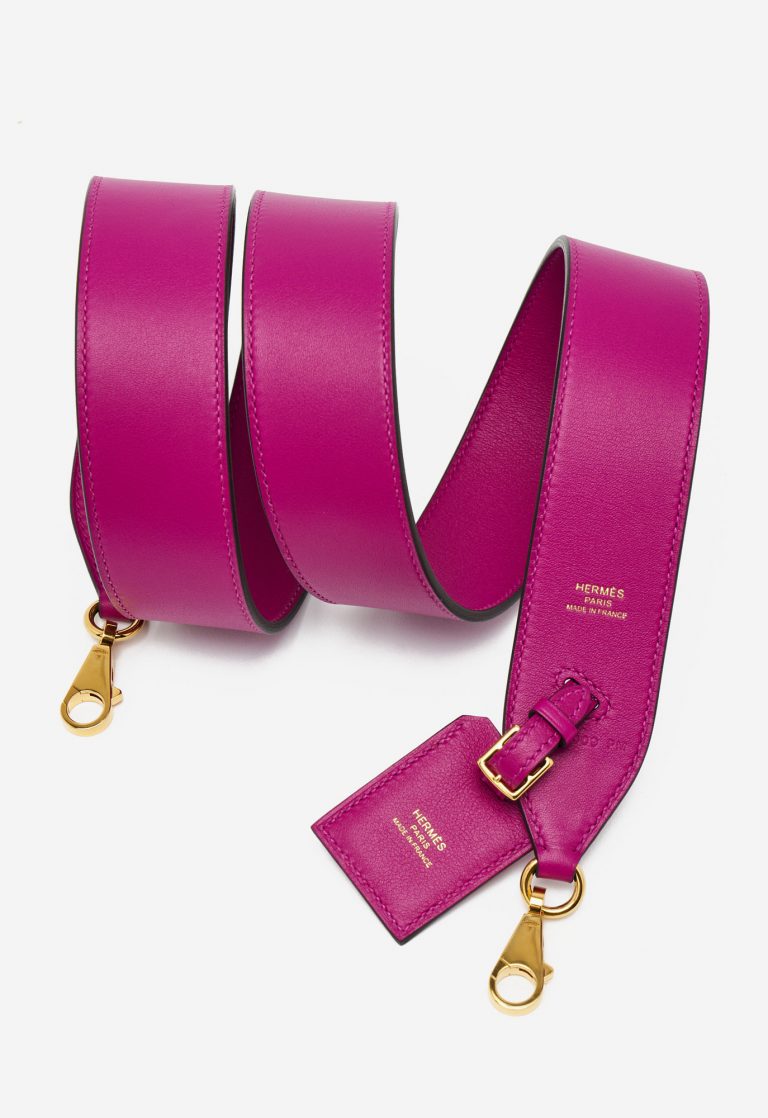 A pre-loved Hermès Kelly Shoulder Strap Swift Leather Rose Pourpre on SACLÀB