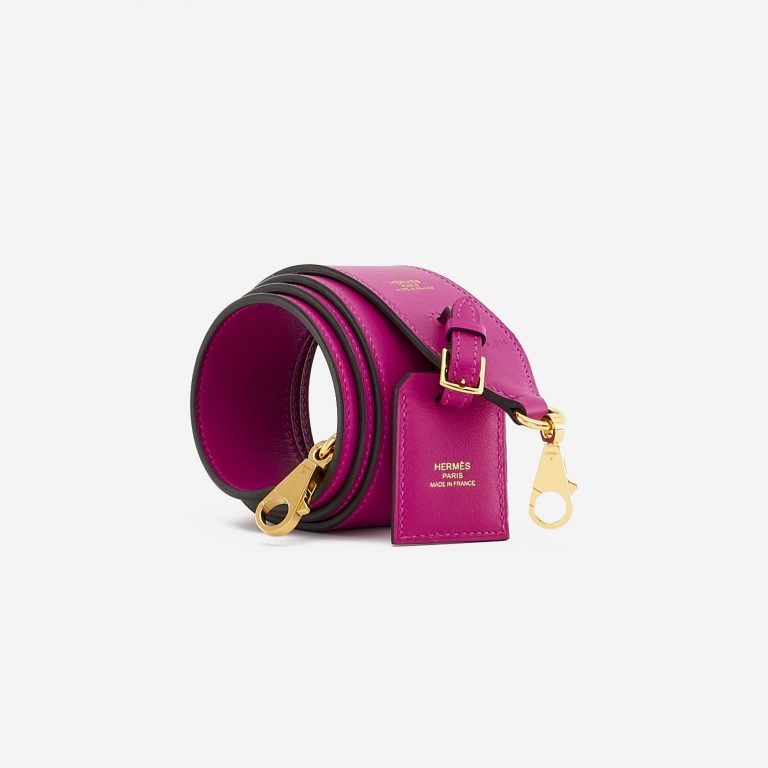 A pre-loved Hermès Kelly Shoulder Strap Swift Leather Rose Pourpre on SACLÀB