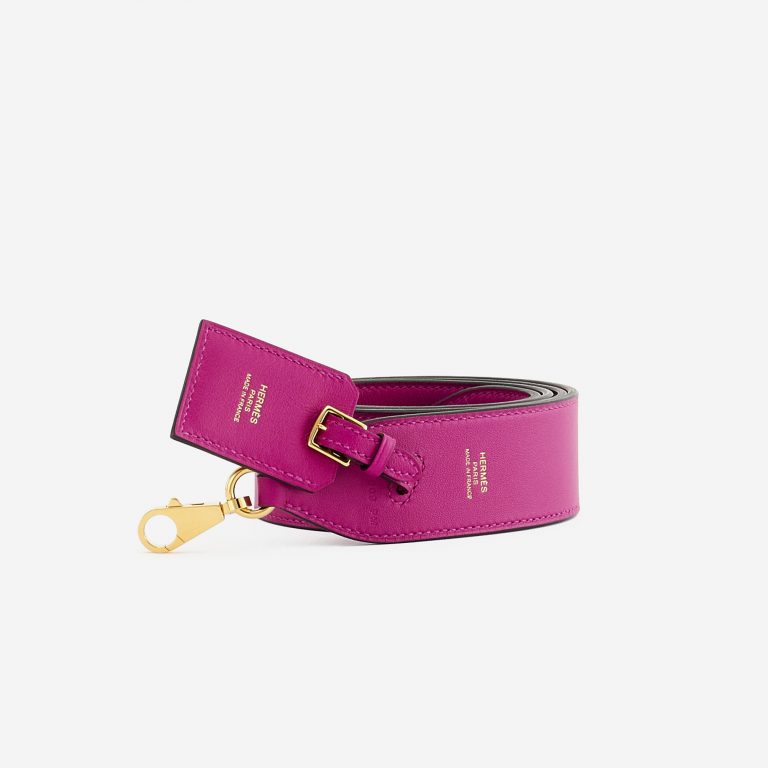A pre-loved Hermès Kelly Shoulder Strap Swift Leather Rose Pourpre on SACLÀB
