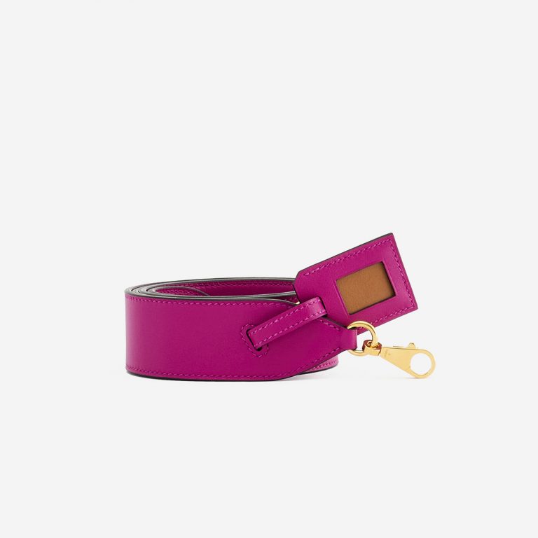 A pre-loved Hermès Kelly Shoulder Strap Swift Leather Rose Pourpre on SACLÀB
