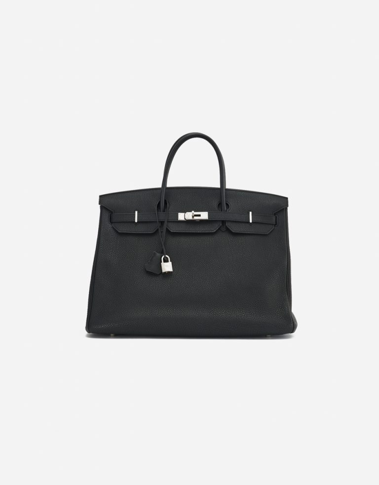 A pre-loved Hermès Birkin 40 in Black Clemence Leather on SACLÀB